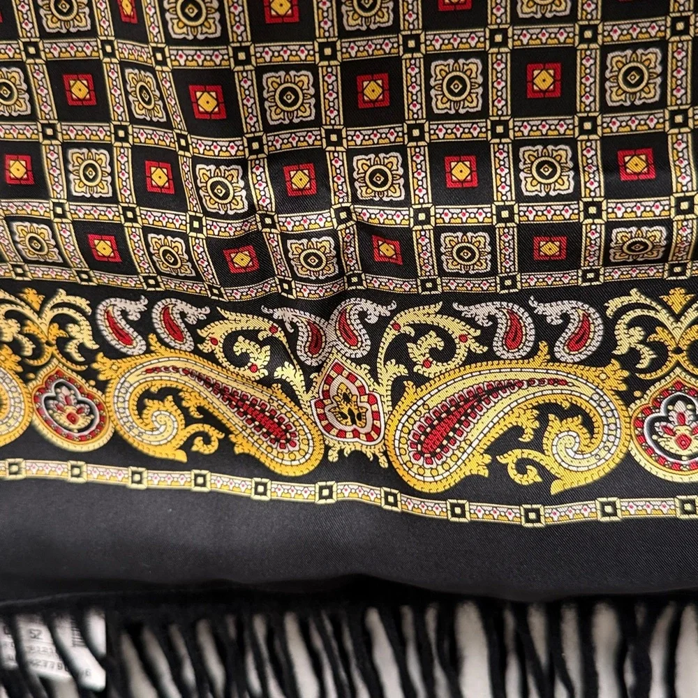 Jos. A. Bank Black Silk & Wool Scarf